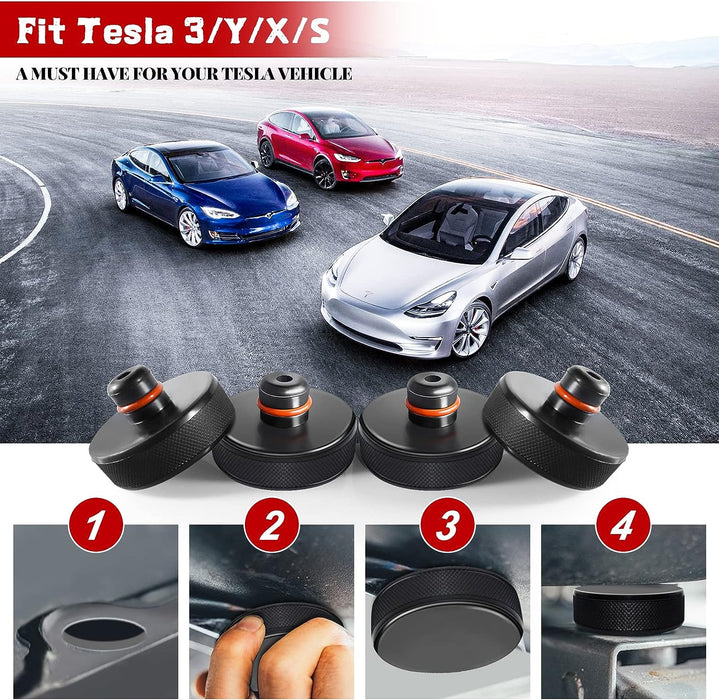 Lifting Jack Pad for Tesla Model 3/S/X/Y, 4 Pucks with Storage Case, Accessories for Tesla Vehicles 2013 to 2024