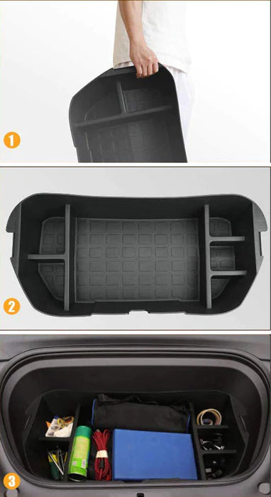 Tesla Front Storage Boring Trucking Tesla Model Y Front Trunk Storage Organizer Box ...