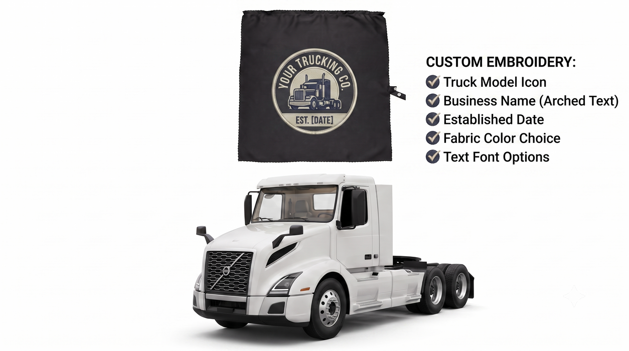 Boring Trucking Semi Truck /day cab Window Curtain & SunShade