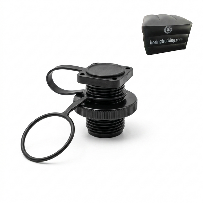 Dual-Layer Air Valve Cap with Tethered Covers — Replacement for Day Cab Air Bed