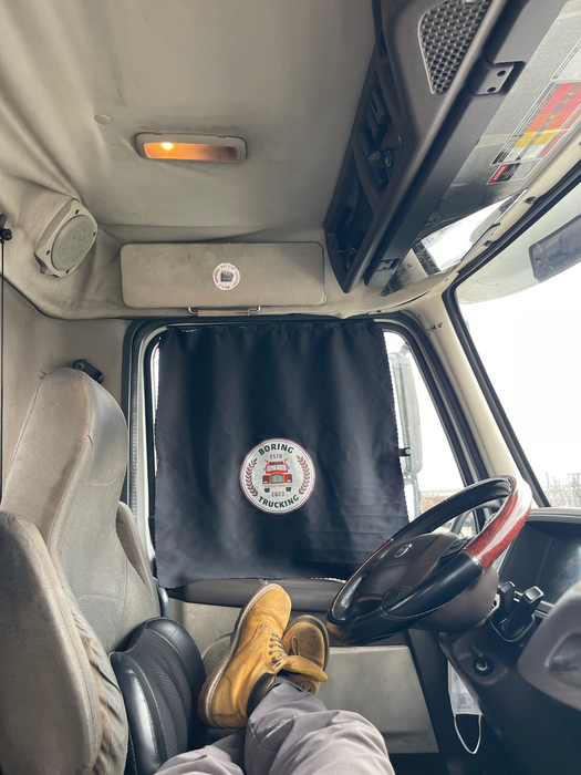 Boring Trucking Semi Truck Window Curtain & SunShade